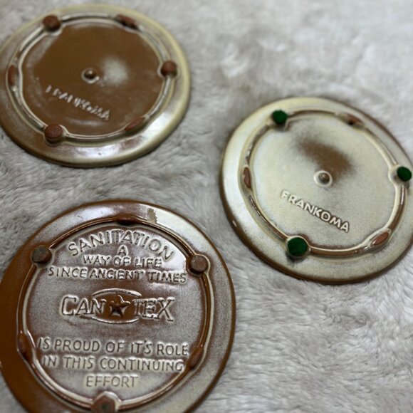 Frankoma Commemorative Ceramic Coasters Set Of 3 - Picture 5 of 6